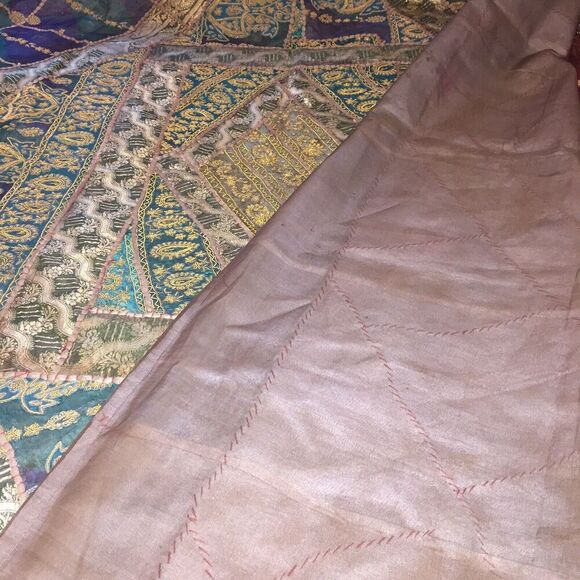 Indian / Indonesian Blanket/ Rug/ Wall ? 92”L x 74” W READ - Picture 8 of 15